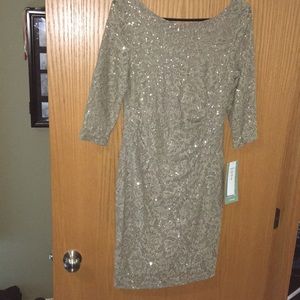 Stunning Taupe Lace Dress